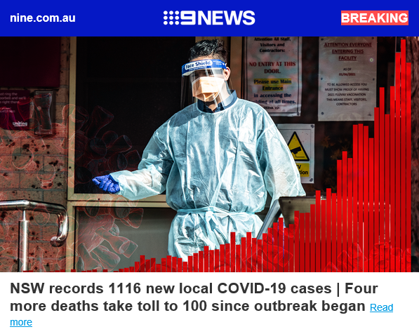 BREAKING: NSW records 1116 new COVID-19 cases